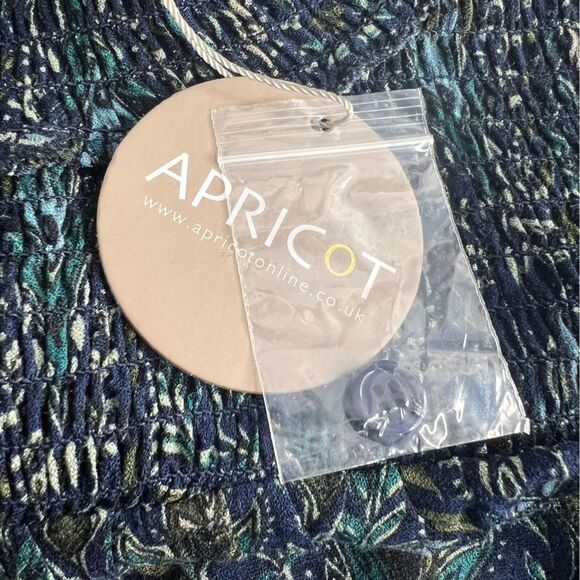 Apricot Paisley Ruffle Top Womens 10 Long Sleeve Pullover Blouse Boho Artsy - Picture 6 of 7